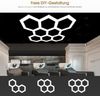 BarberPub Hexagon LED Garage Light, 30240LM 6500K Hexagon LED Beleuchtung für Werkstatt, Friseursalon, PVC Abdeckung 8 Grid, (LP008/nicht dimmbar) Bild 3