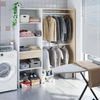 Calicosy 'DRESS' Kleiderschrank Eichenholzoptik und weiß - H187 cm - Weiß Bild 2