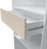Calicosy 'DRESS' Kleiderschrank Eichenholzoptik und weiß - H187 cm - Weiß Bild 4