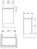 GEBERIT SMYLE SQUARE Waschbeckenunterschrank 44,2 cm breit, Weiß, Türanschlag links Bild 2
