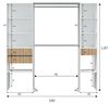 Dmora - Kleiderschrank Worland, Schlafzimmermöbel, Kleiderbügel mit Regalen und 3 Schubladen, 196 x 40 x 187 cm, Weiß und Eiche Bild 2