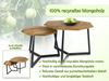 Amagohome Couchtisch Couchtisch 2er Set achteckig Beistelltisch Satztisch Las Vegas Metall Bild 4