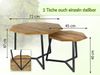 Amagohome Couchtisch Couchtisch 2er Set achteckig Beistelltisch Satztisch Las Vegas Metall Bild 3