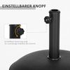 Outsunny Schirmhalter Basis 20kg, Stahlrohr(Modell1), für Stöcke bis Ø 48 mm, Sonnenschirmfuß, 1 tlg, Schirmständer Bild 3