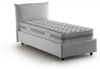Talamo Italia - Einzelbett Daisy, Bettkasten mit Stoffbezug, 100% Made in Italy, Öffnung vorne, inklusive Matratze 80x190 cm, Weiß Bild 3