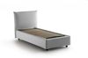 Talamo Italia - Einzelbett Daisy, Bettkasten mit Stoffbezug, 100% Made in Italy, Öffnung vorne, inklusive Matratze 80x190 cm, Weiß Bild 5