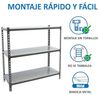 Simonrack Schwerlastregal, Lagerregal, 100 x 100 x 30 cm, Metallregal, Kellerregal, Biegestelle 180 kg, 3 Fachböden, Anthrazit/Verzinkt - Simonclick Bild 5