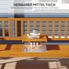 Outsunny Bank 3-Sitzer Sitzbank mit Tisch, Parkbank mit Armlehne (Holzbank, 1-St, Gartenbank), für Balkon, Terrasse, Hellbraun, 153 x 56 x 91 cm Bild 4