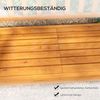 Outsunny Bank 3-Sitzer Sitzbank mit Tisch, Parkbank mit Armlehne (Holzbank, 1-St, Gartenbank), für Balkon, Terrasse, Hellbraun, 153 x 56 x 91 cm Bild 5