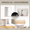 HOMCOM Wandspiegel 50 x 70 cm mit 4 Haken (rechteckiger Spiegel, 1-St, dekorativer Spiegel), für Schlafzimmer, Badezimmer Bild 4