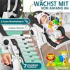 KIDIZ® 3in1 Hochstuhl Kinderhochstuhl inkl. Spielbügel , Babyliege , Kombihochstuhl Babyhochsitz ,7 höhenverstellbar Verstellbare Rückenlehne , mitwachsend ab 0 Monate bis 6 Jahre Babystuhl Schwarz Bild 5