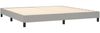 vidaXL Polsterbett mit Matratze Hellgrau 200x200 cm Stoff, Härtegrad: H2 [3140161] Bild 4