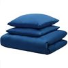 Bettwäsche-Set Ohne Muster HARMONRIDGE 155x220 cm Baumwoll-Satin Dunkelblau Bild 5