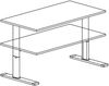 Sitz-Steh-Schreibtisch elektrisch 120x80 cm Ahorn/Silber Bild 3