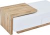 Vente-unique - MANDREA Couchtisch Holz, Platte BeigeWeiß - B 60 cm x H 38 cm x L 178 cm124 cm Bild 5