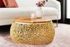 riess-ambiente Couchtisch ABSTRACT LEAF Ø75cm gold / braun (Einzelartikel, 1-St), Wohnzimmer · Massivholz · Metall · rund · handmade · Modern Design Bild 2