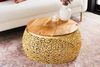 riess-ambiente Couchtisch ABSTRACT LEAF Ø75cm gold / braun (Einzelartikel, 1-St), Wohnzimmer · Massivholz · Metall · rund · handmade · Modern Design Bild 5