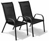 2er Outdoorstuhl Gartenstuhl Stapelstuhl Metall Anthrazit schwarz Bild 3