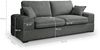 Ecksofa (B/H/T: 221x90x93 cm) in Grau Bild 3