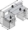 FMD Möbel 'Bolton' Schreibtisch, melaminharzbeschichtete Spanplatte, Beton LA / Anthrazit, 138,5 x 91,6 x 53,5 cm Bild 5
