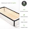 EVERGREENWEB - Orthopädisches Bett Lattenrost 90x195 hoch 35cm Leisten Extra Komfort aus Buche Holz Verstärkt mit 4 Füße Abnehmbar Rahmen aus Stahl Bettgestell für alle Betten und Matratzen Einzelbett Bild 3
