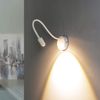 Licht-Erlebnisse Wandleuchte LAGOS, LED fest integriert, Warmweiß, LED Wandlampe Weiß Metall zeitlos Leseleuchte Bett Leuchte Bild 1