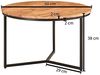 Kadima Design Akazienholz Couchtisch, Elegantes Design, Stauraum, Robustes Eisengestell. 60x60x38 cm Bild 3