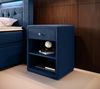 Designer Nachttisch Amy (Samt) Blau Bild 2