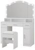 Schminktisch Lumira Weiß 110 cm mit LED-Spiegel und Hocker Vicco Bild 3