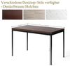 FurnitureR Industrie Arbeitstisch 120x70 cm | Massivholz-Optik MDF | Robuste Metallbeine für Werkstatt & Hobby Bild 2
