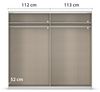 Schwebetürenschrank >Mosbach< in grau metallic / Eiche Artisan - 226x210x62 (BxHxT) Bild 5