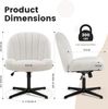 Intimate WM Heart Bürostuhl ohne Armlehne, Ergonomischer Drehstuhl mit Rollen, Höhenverstellbarer Schreibtischstuhl mit Mittlerer Rückenlehne Bild 3