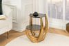riess-ambiente Beistelltisch LEVELS 50cm gold antik / schwarz · Wohnzimmertisch mit 2 Tischplatten (Einzelartikel, 1-St), Schlafzimmer · Metall-Gestell · rund · handmade · Glasplatte Bild 2