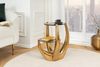 riess-ambiente Beistelltisch LEVELS 50cm gold antik / schwarz · Wohnzimmertisch mit 2 Tischplatten (Einzelartikel, 1-St), Schlafzimmer · Metall-Gestell · rund · handmade · Glasplatte Bild 4
