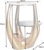 riess-ambiente Beistelltisch LEVELS 50cm gold antik / schwarz · Wohnzimmertisch mit 2 Tischplatten (Einzelartikel, 1-St), Schlafzimmer · Metall-Gestell · rund · handmade · Glasplatte Bild 3