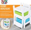 Baby Vivo 'Max' Kindersitzgruppe mit multifunktionalem Tisch und 2 Stühlen, Holz weiß / grün / blau Bild 5