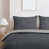 Utopia Bedding Bettwäsche Set - Mikrofaser Bettbezug 230x220 cm + 2 Kissenbezüge 50x75 cm - Dunkelgrau/Hellgrau Bild 4