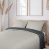 Utopia Bedding Bettwäsche Set - Mikrofaser Bettbezug 230x220 cm + 2 Kissenbezüge 50x75 cm - Dunkelgrau/Hellgrau Bild 3
