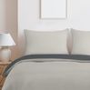 Utopia Bedding Bettwäsche Set - Mikrofaser Bettbezug 230x220 cm + 2 Kissenbezüge 50x75 cm - Dunkelgrau/Hellgrau Bild 2