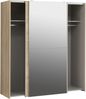 FORTE White Kiss Kleiderschrank, Holzwerkstoff, Beige, 170,3 x 190,5 x 61,2 cm Bild 5