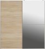 FORTE White Kiss Kleiderschrank, Holzwerkstoff, Beige, 170,3 x 190,5 x 61,2 cm Bild 2