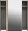 FORTE White Kiss Kleiderschrank, Holzwerkstoff, Beige, 170,3 x 190,5 x 61,2 cm Bild 4