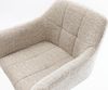Barstuhl Yulo-Flex Webstoff Soft Beige Drehfuß höhenverstellbar Metall Schwarz Bild 5