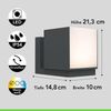 Lutec Cuba 5193803118 LED Aussenwandleuchte 1-flammig ECO Light anthrazit Bild 3