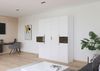 Rauch Möbel Ticao, Drehtürenschrank, Kleiderschrank, Kleiderschränke, Garderobe, Schrank mit Stauraum, 6-türig, 2 Schubladen, Farbe Weiß-Atlantic Oak Dunkel, Holz, 181 x 210 x 54 cm Bild 4