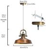 Bamyum Pendelleuchte Asletl Hängelampe Industrial aus Metall Ø41 cm, Pendelleuchte Esstisch, ohne Leuchtmittel Bild 5