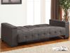 Vente-unique - Schlafsofa Klappsofa 3-Sitzer - Microfaser - Grau - DEVONSHIRE Bild 2