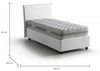 Talamo Italia - Doppelbett Beata, Bettkasten aus Stoff, Öffnung vorne, inklusive Matratze 140x190 cm, 100 % Made in Italy, Weiß Bild 2