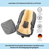 Fußsack Hofbrucker Lammfell Fußsack Maxi für Babyschale, Baby Winter Fußsack mit echtem Lammfell wind- und wasserabweisend waschbar 80 x 30 cm Made in Germany Bild 5