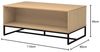 Inter Link - Couchtisch mit Stauraum - Beistelltisch - Wohnzimmertisch - geräumiger Sofatisch - Metallfüße - Oak Colori - 110 x 60 x 45 cm - Vivo Bild 2